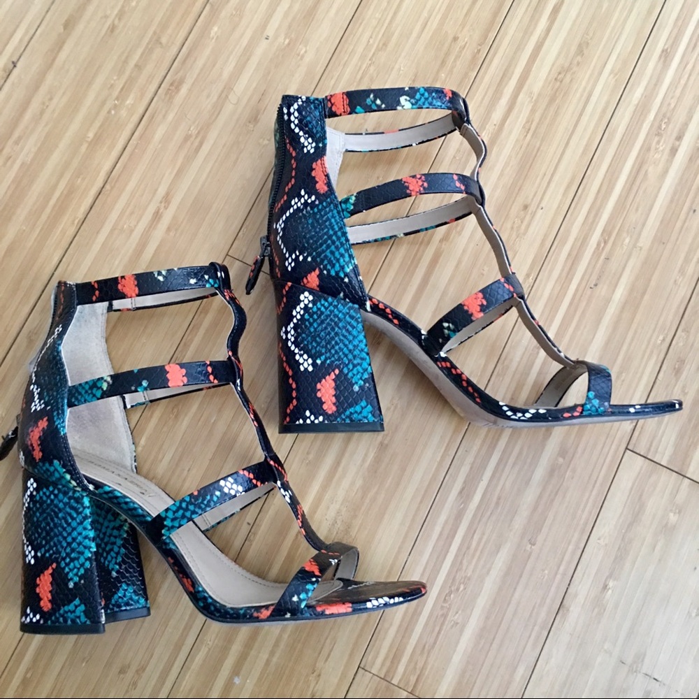 BCBG Parley Snake printed sandal